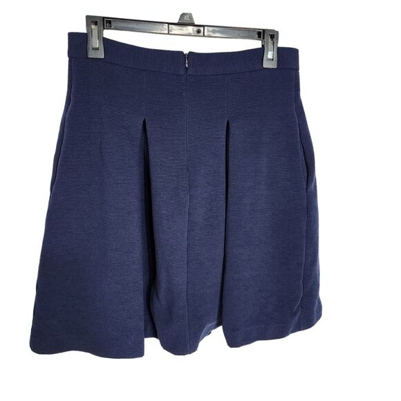 Boden Womens Skirt Size 6 Blue Knee Length A Line Pleated Ribbed Pockets Zipper - Picture 2 of 8